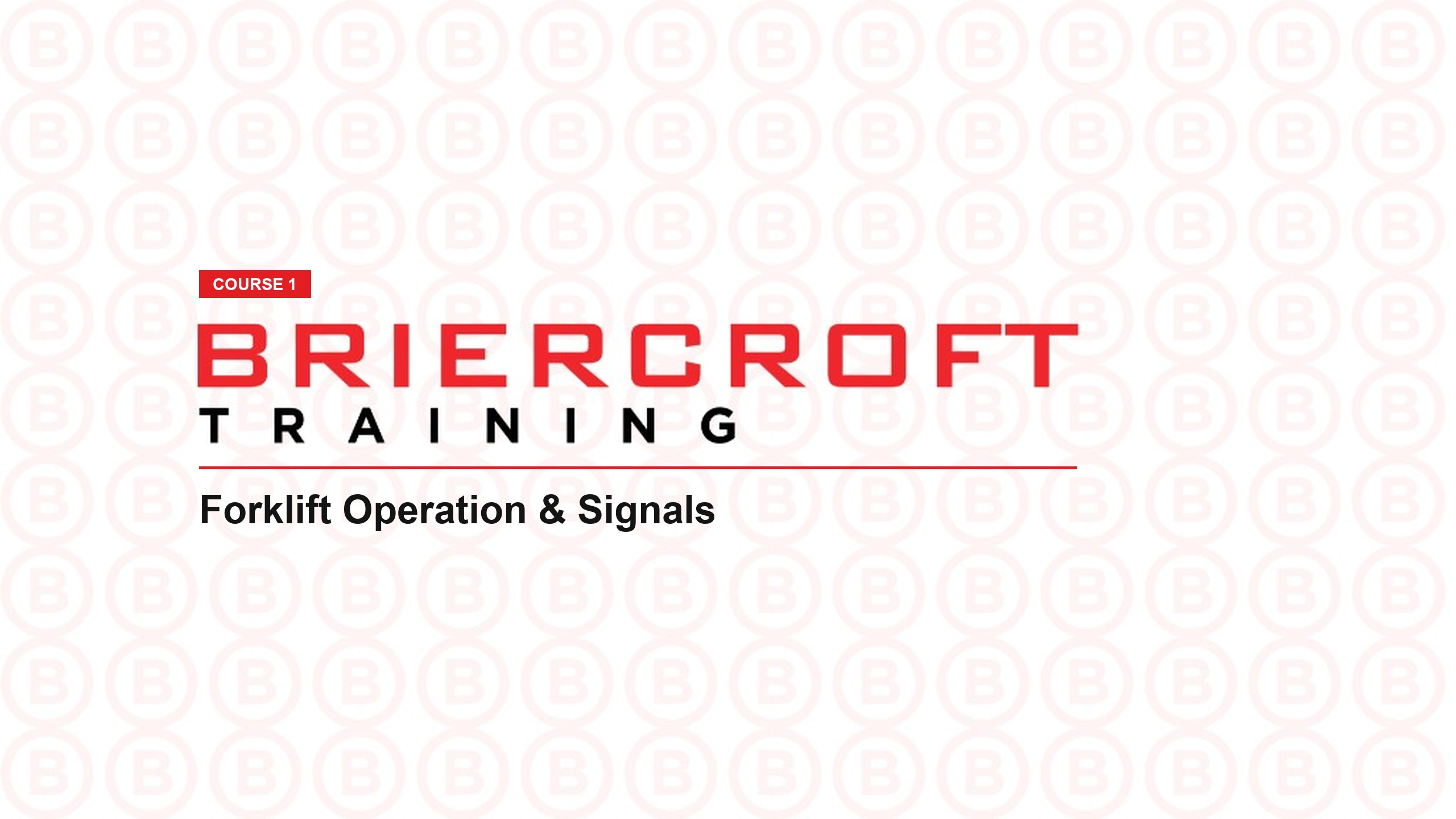 Forklift Operation & Signals
