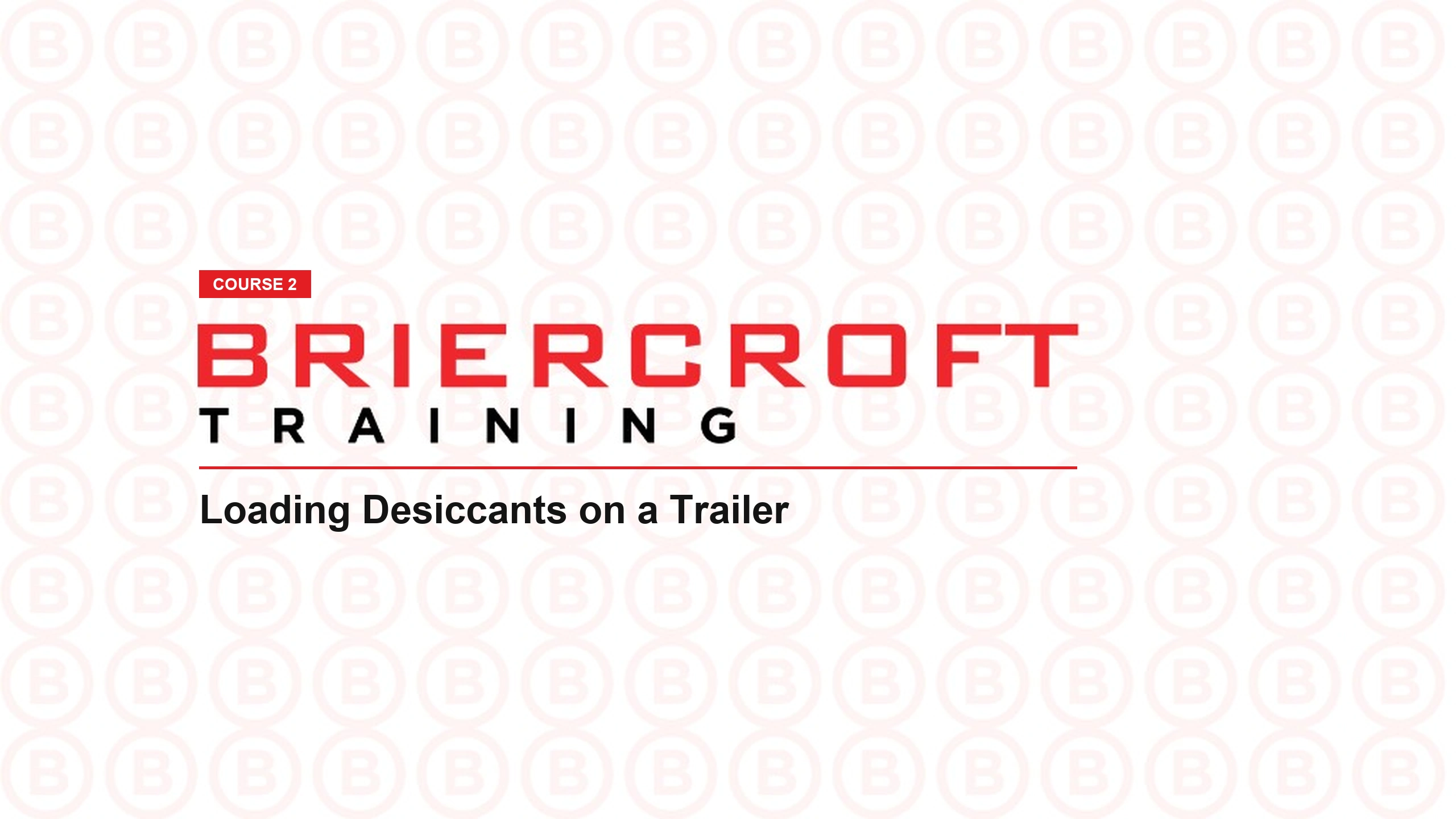 Loading Desiccants on a Trailer