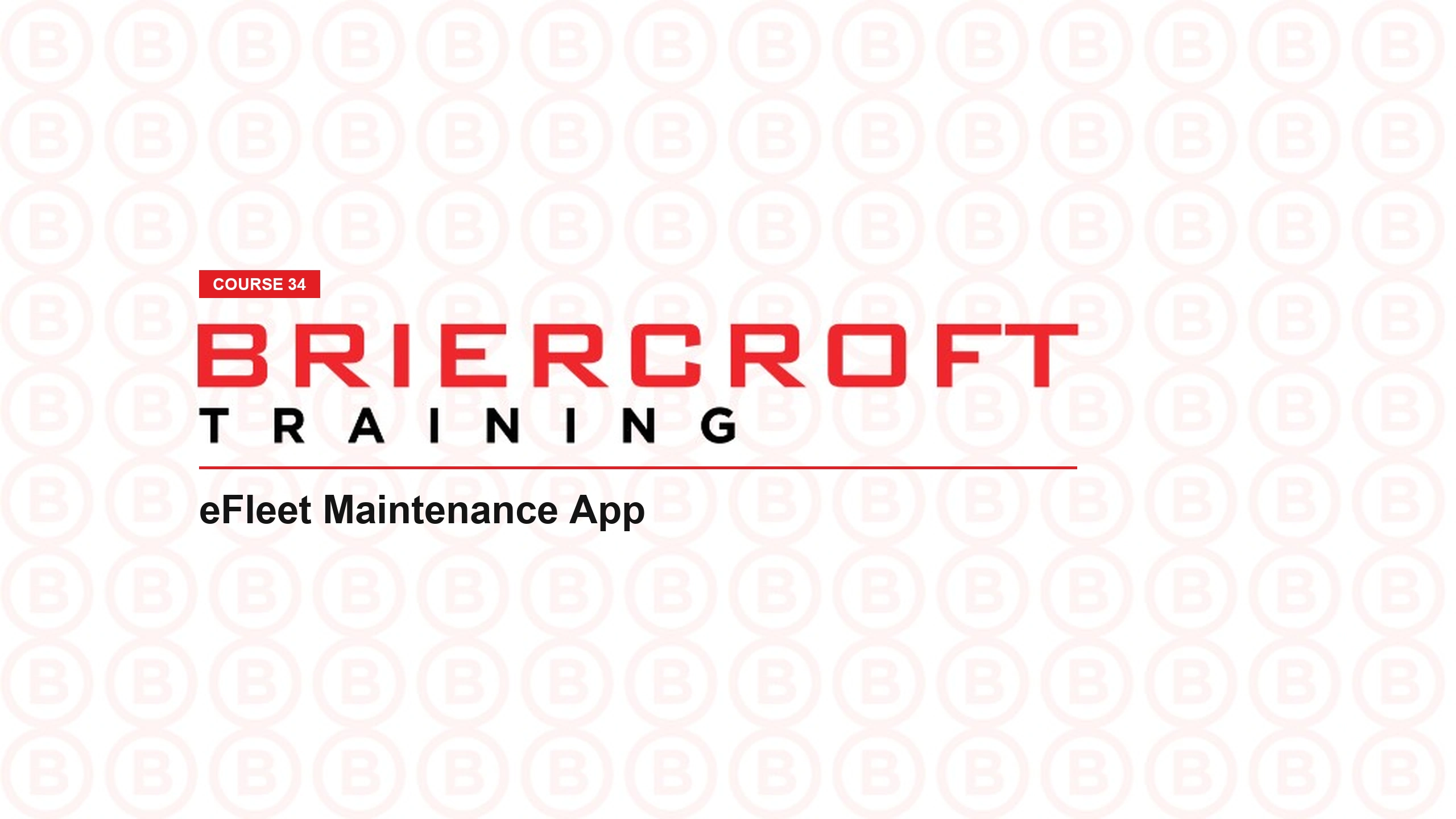 eFleet Maintenance App