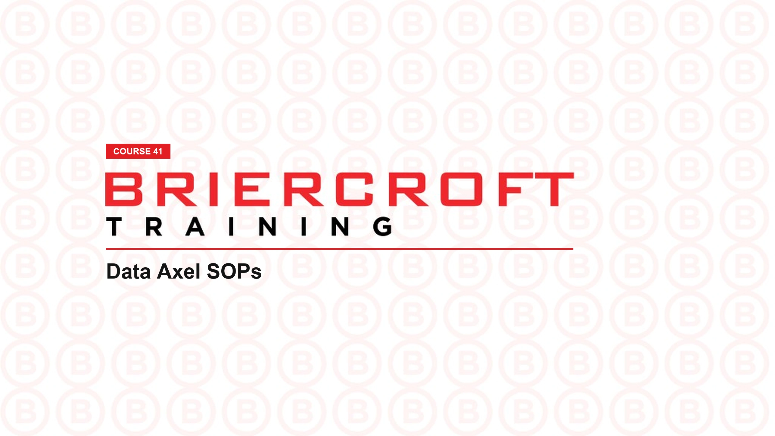 Data Axel SOPs